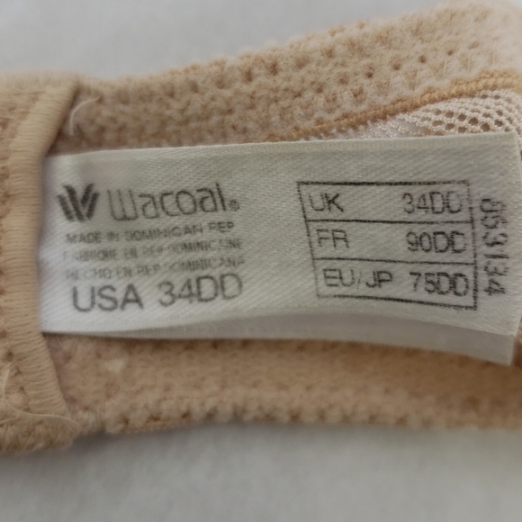 WACOAL 853134 Soft Cup Nude Underwire 34DD Bra VGU - Picture 5 of 9